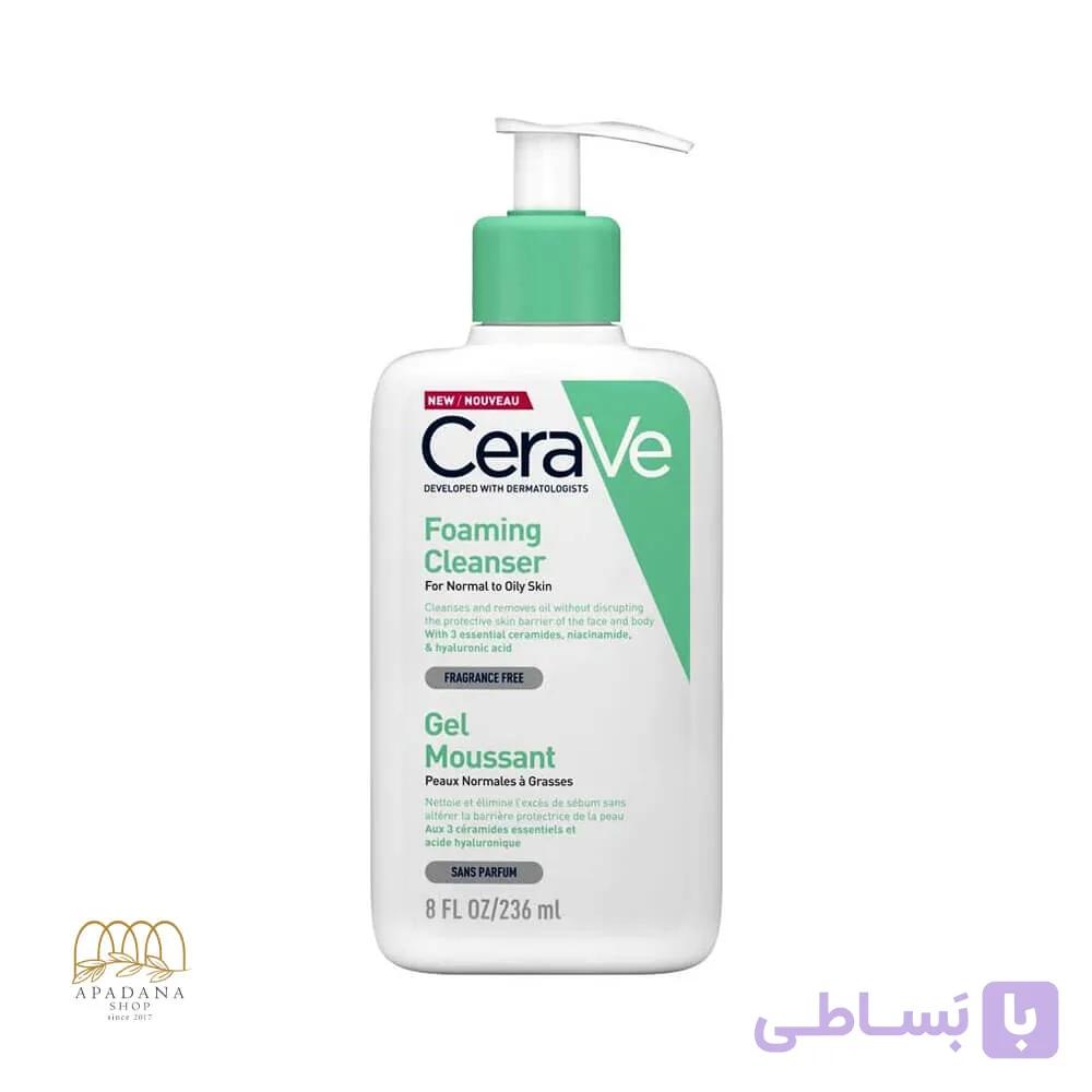 فوم شستشوی صورت سراوی مخصوص پوست نرمال تا چرب حجم 236 میل — تصویر 1