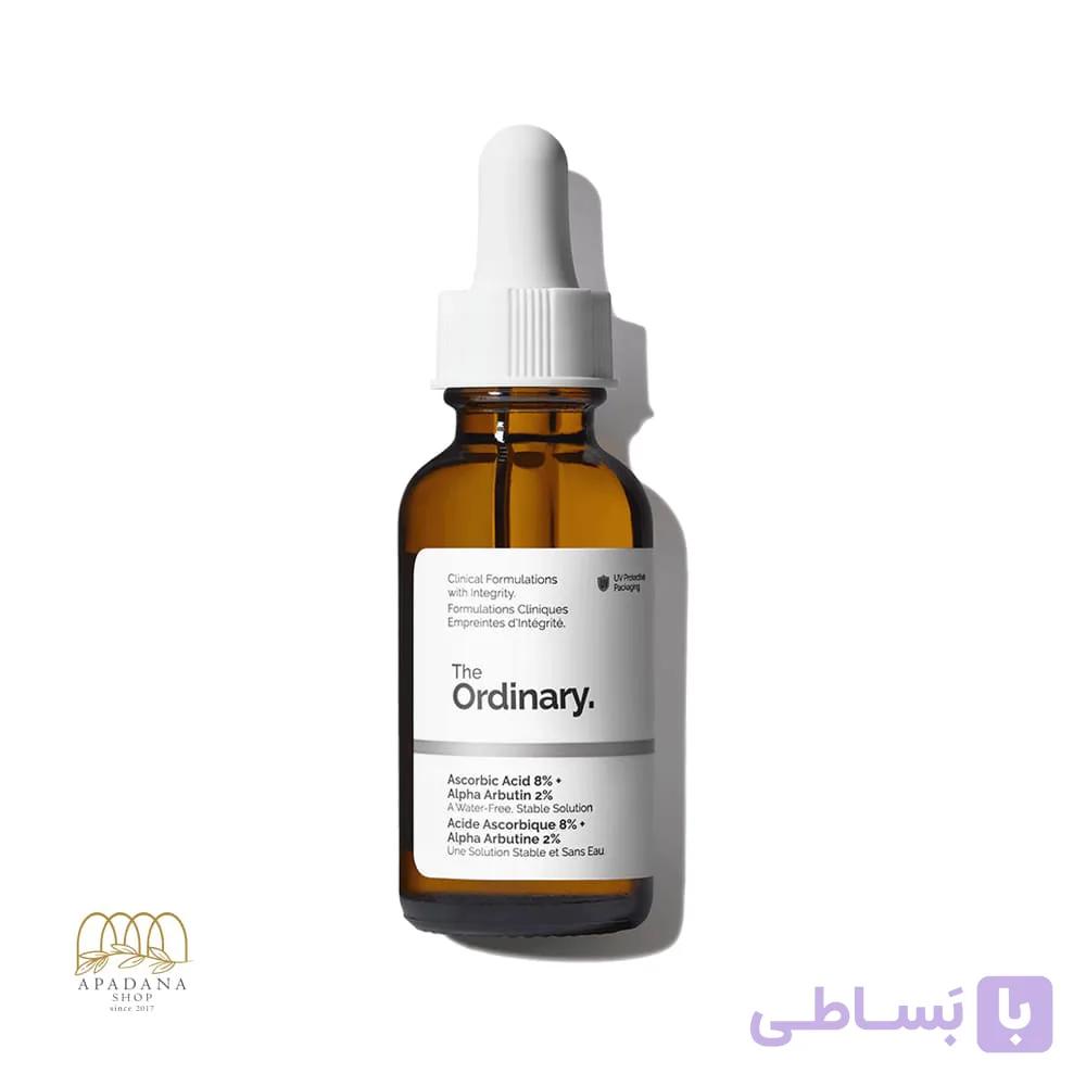 سرم آسکوربیک اسید 8% و آلفا آربوتین 2% اوردینری حجم 30 میل — تصویر 1