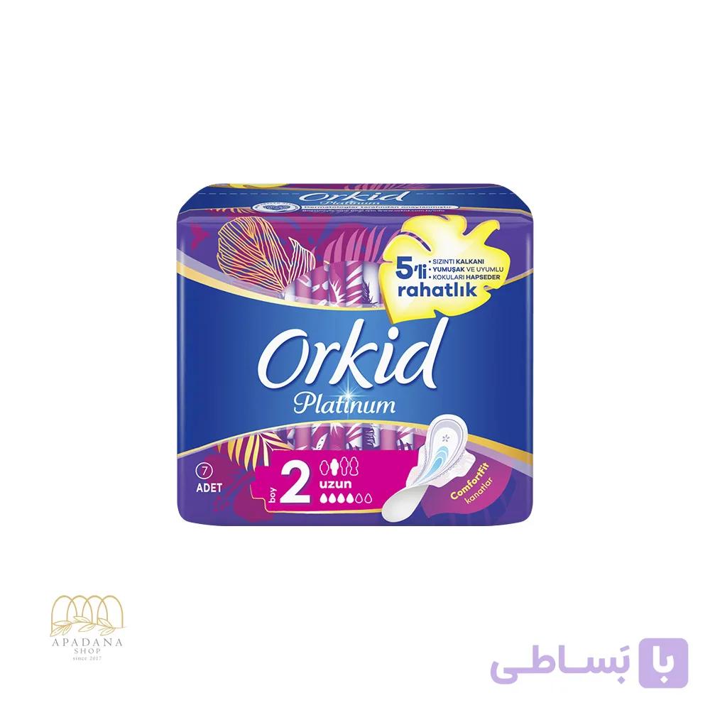 نوار بهداشتی بلند ارکید مدل Platinum سایز 2 بسته 7 عددی — تصویر 1