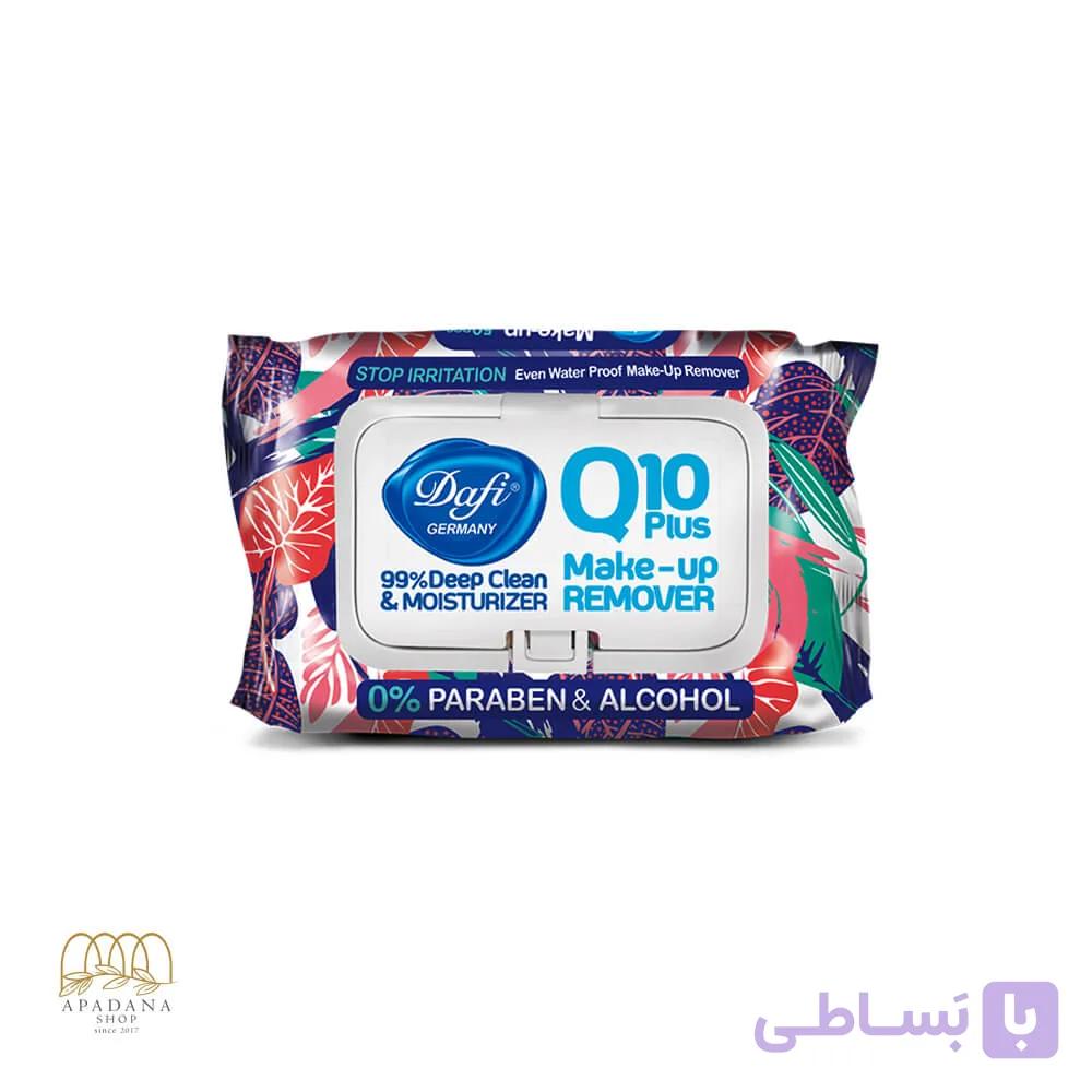 دستمال مرطوب پاک کننده آرایش دافی مدل Q10 (طرح گل ۳) ۵۰ عددی — تصویر 1