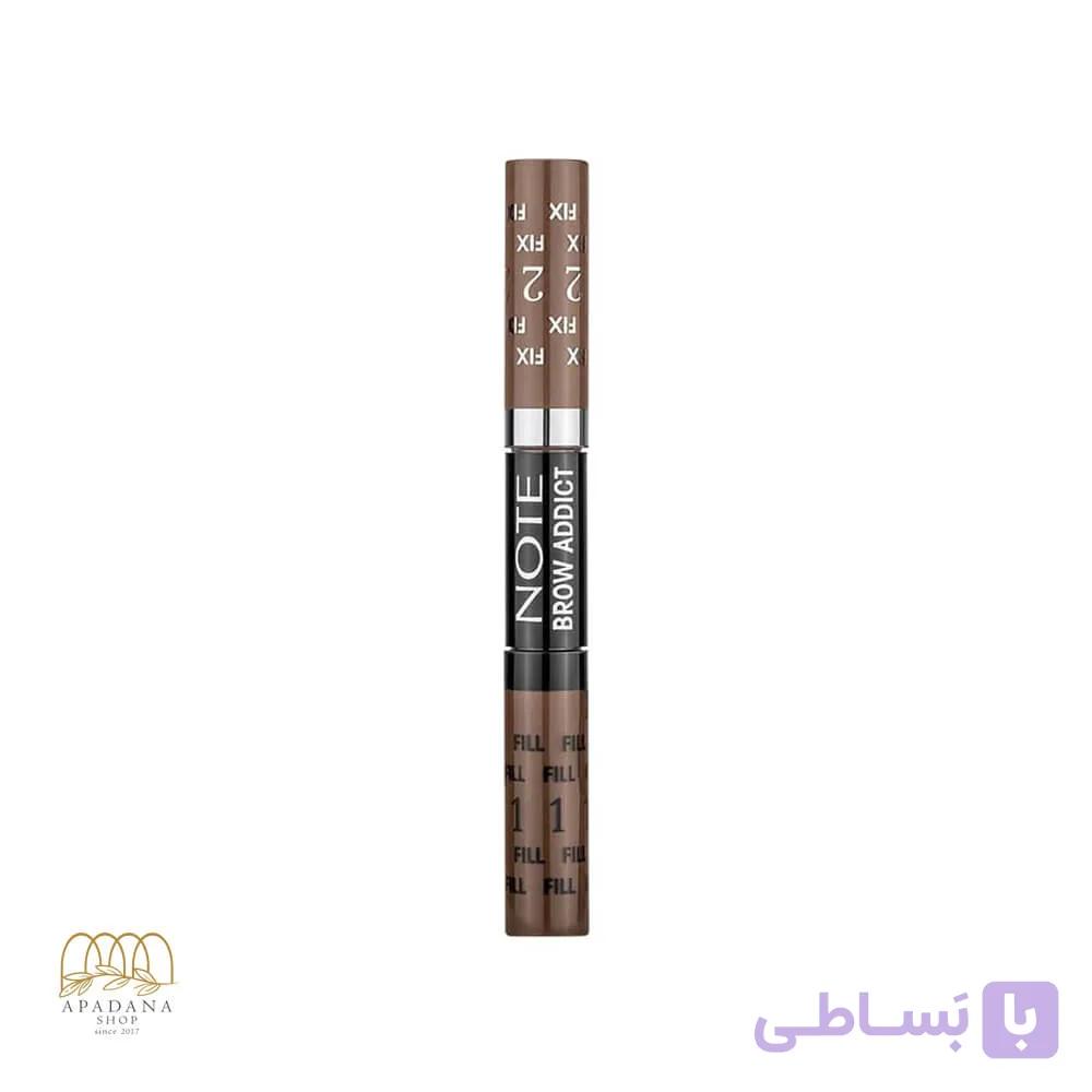 ژل حالت دهنده و پر کننده ابرو ادیکت نوت رنگ 01 Dark Blonde حجم 5 میل — تصویر 1