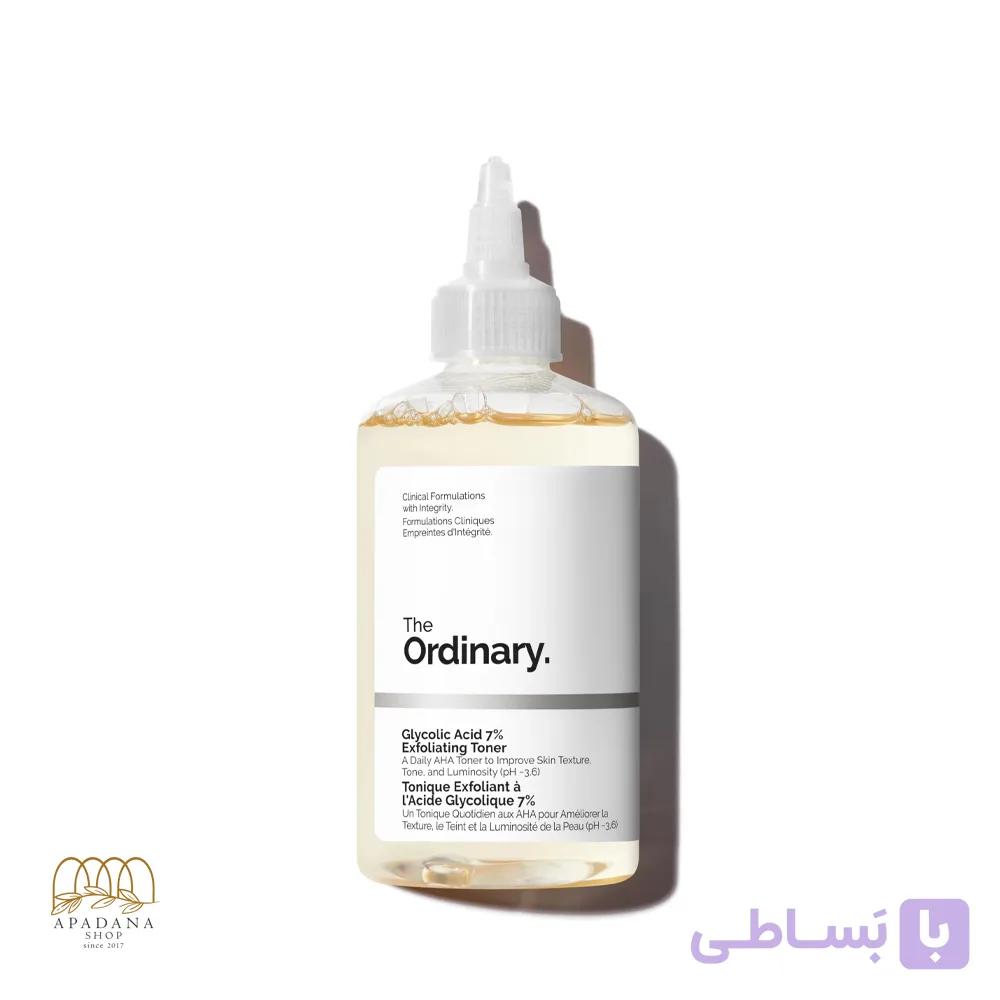 تونر لایه بردار گلیکولیک اسید 7% اوردینری حجم 240 میل — تصویر 1