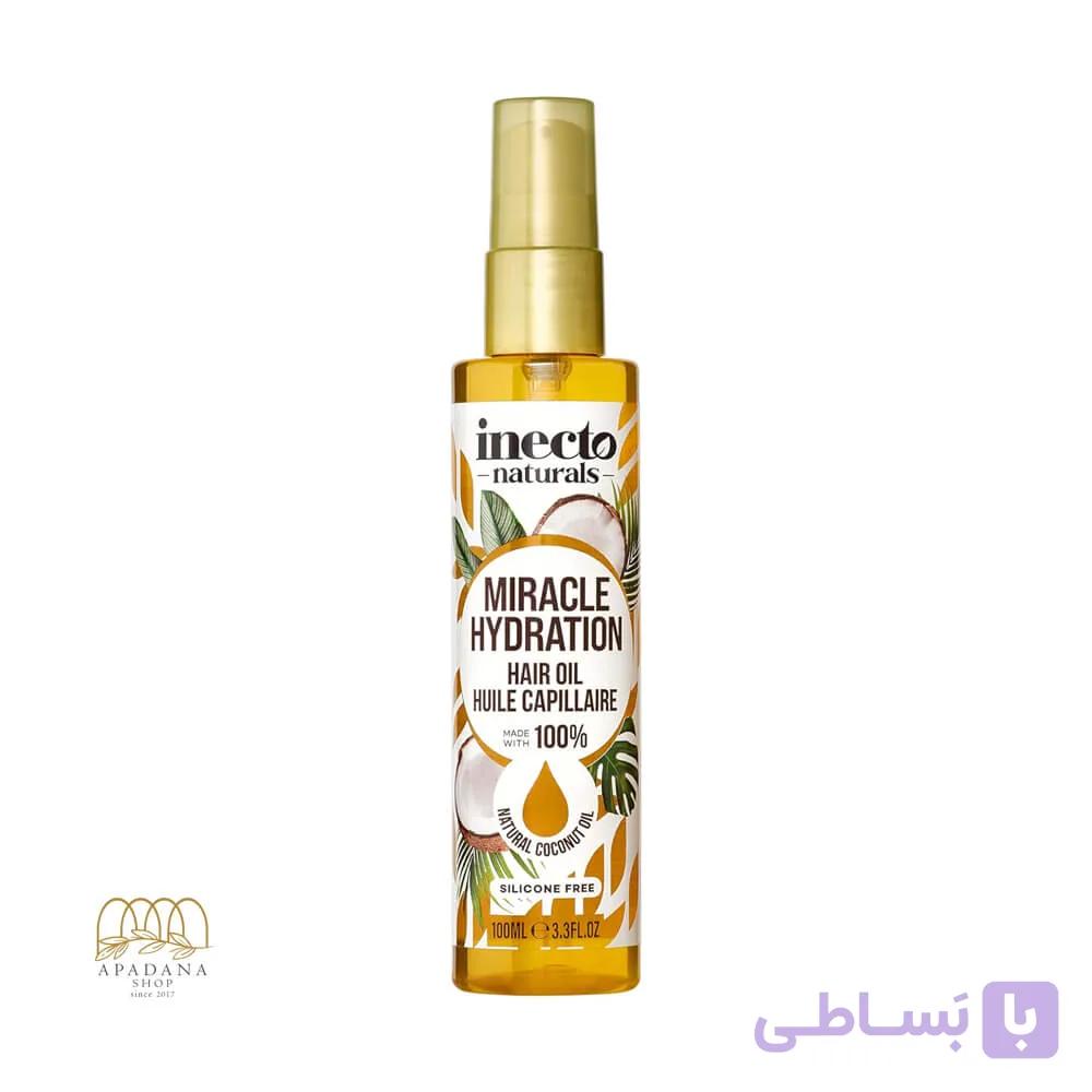 روغن مو نارگیل ارگانیک اینکتو حجم 100 میل — تصویر 1