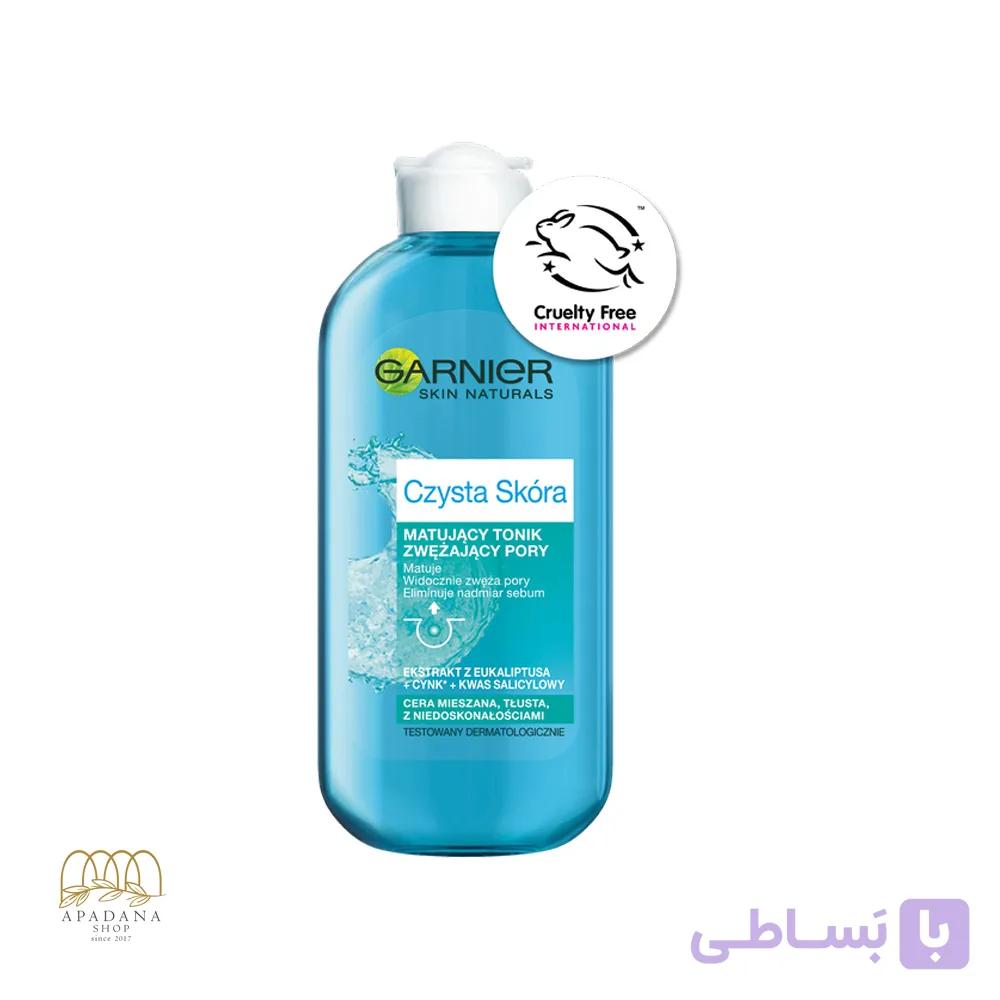 تونر صورت پیور اکتیو (Czysta Skora) گارنیه مناسب پوست چرب و مختلط — تصویر 1