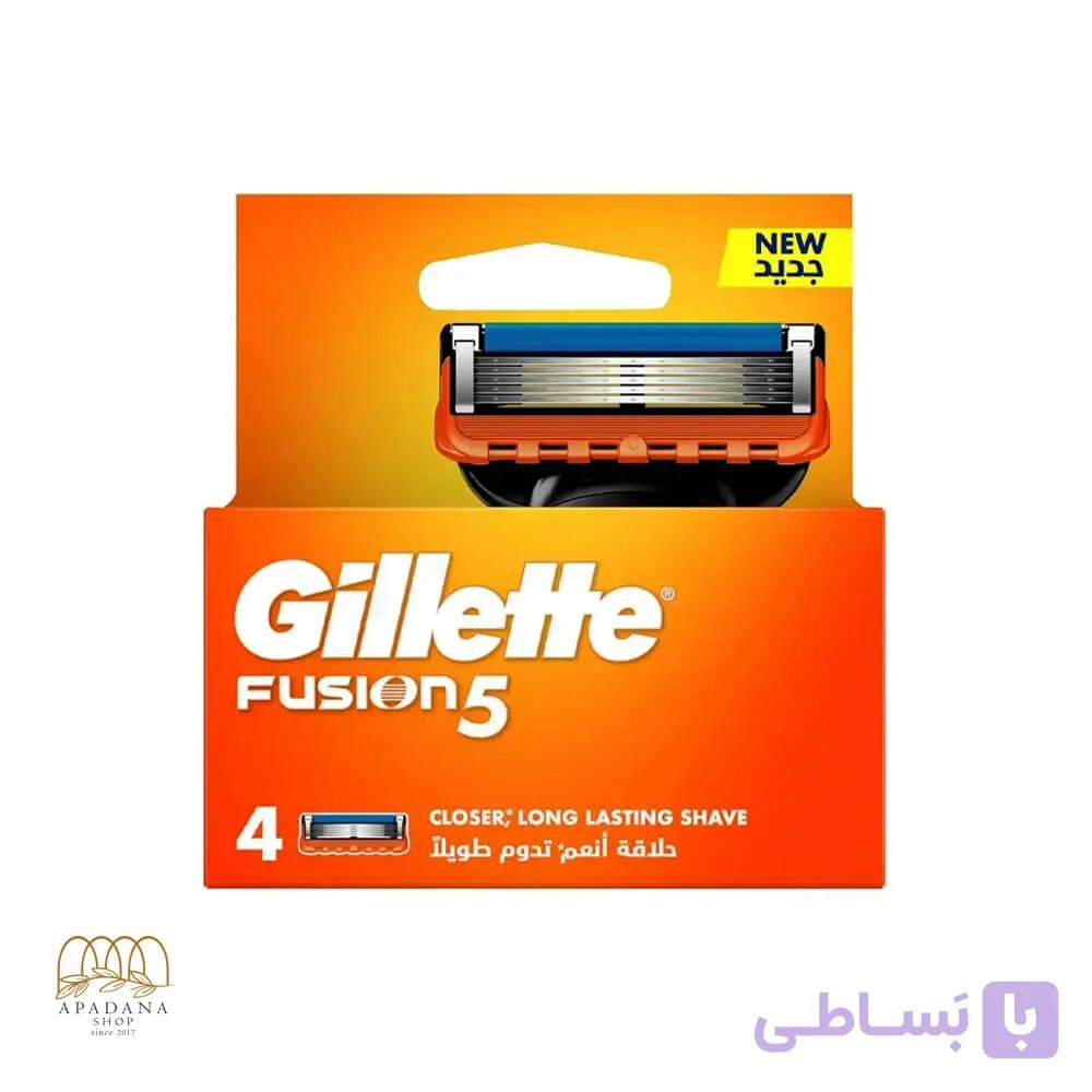 یدک خودتراش 4 عددی مردانه Fusion(فیوژن) از برند ژیلت — تصویر 1