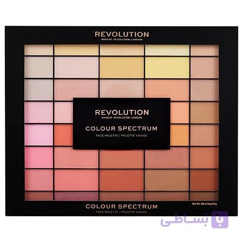 پالت 40 رنگ رژگونه , هایلایتر , سایه و کانتور رولوشن مدل Colour Spectrum — تصویر 1