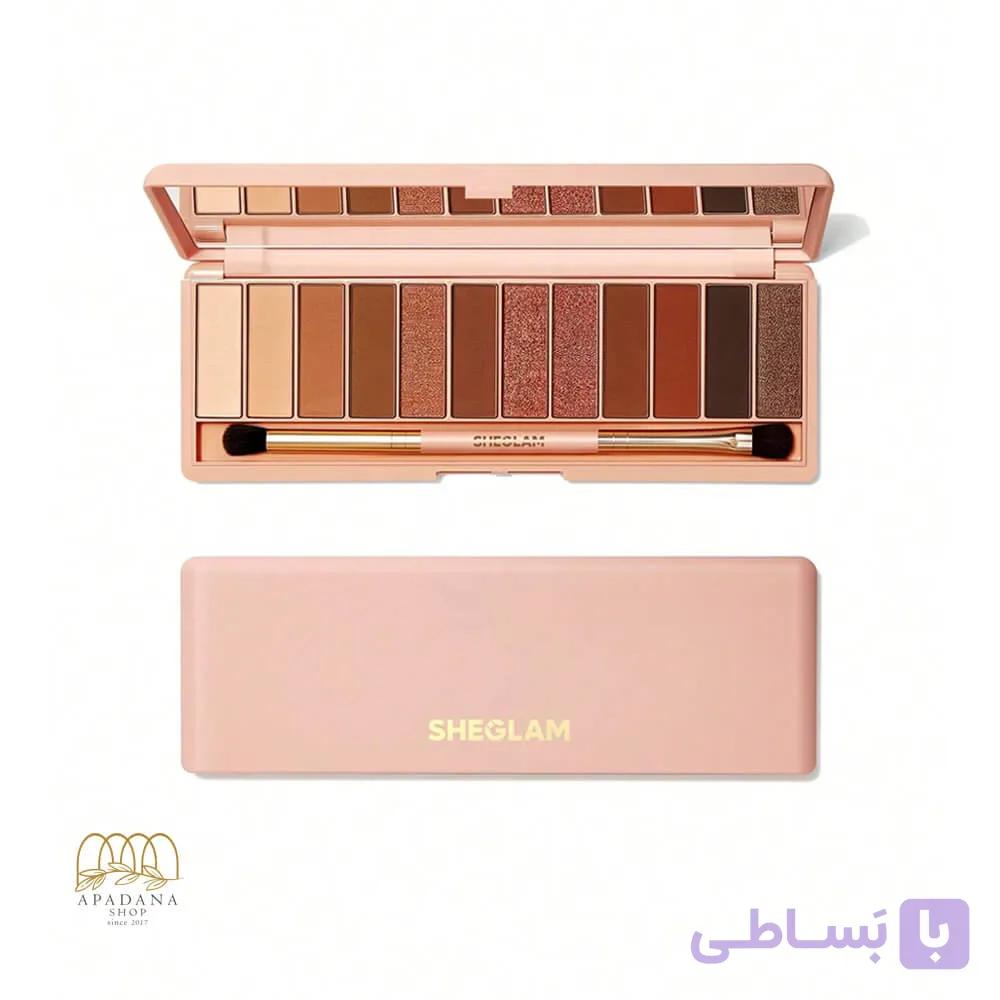 پالت سایه ۱۲ رنگ شیگلم Sheglam مدل Burgundy — تصویر 1