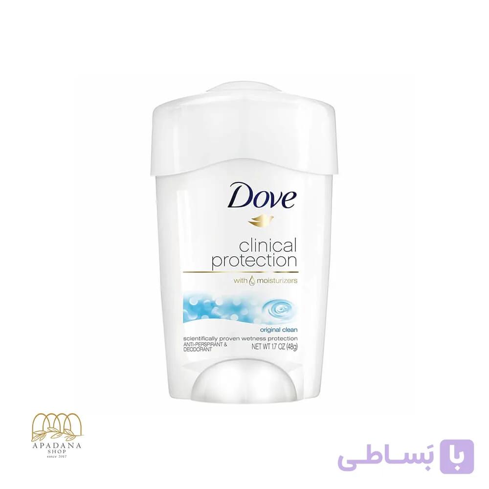 مام کلینیکال داو Dove مدل Original Clean آبی حجم 48 گرم — تصویر 1