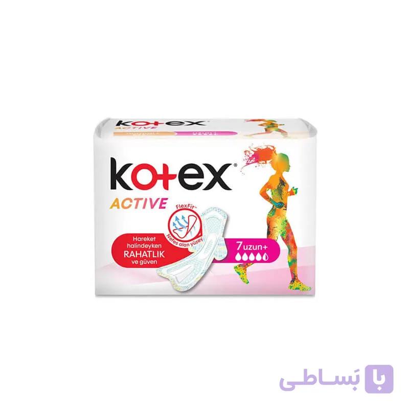نوار بهداشتی کوتکس مدل Active بلند بسته 7 عددی — تصویر 1