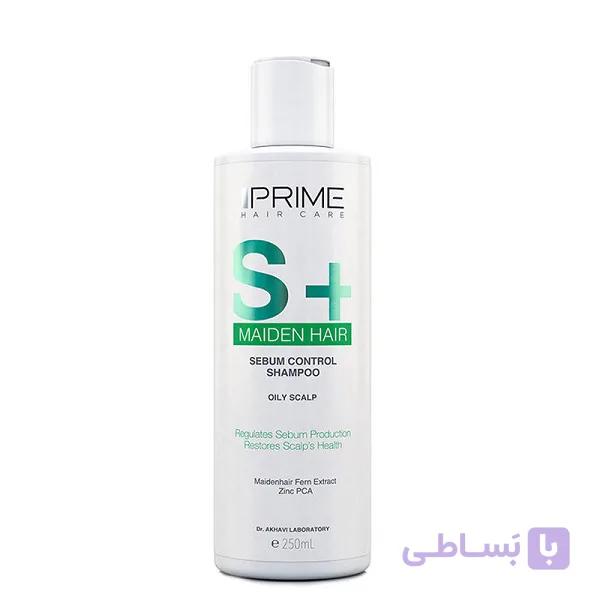 شامپو مو متعادل کننده چربی پوست سر چرب S+ پریم حجم 250 میل — تصویر 1