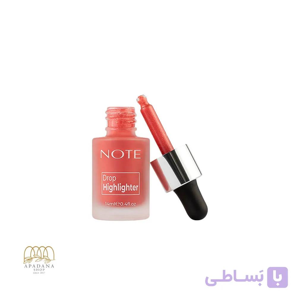 دراپ هایلایتر مایع نوت رنگ 01 Pearl Rose حجم 14 میل — تصویر 1