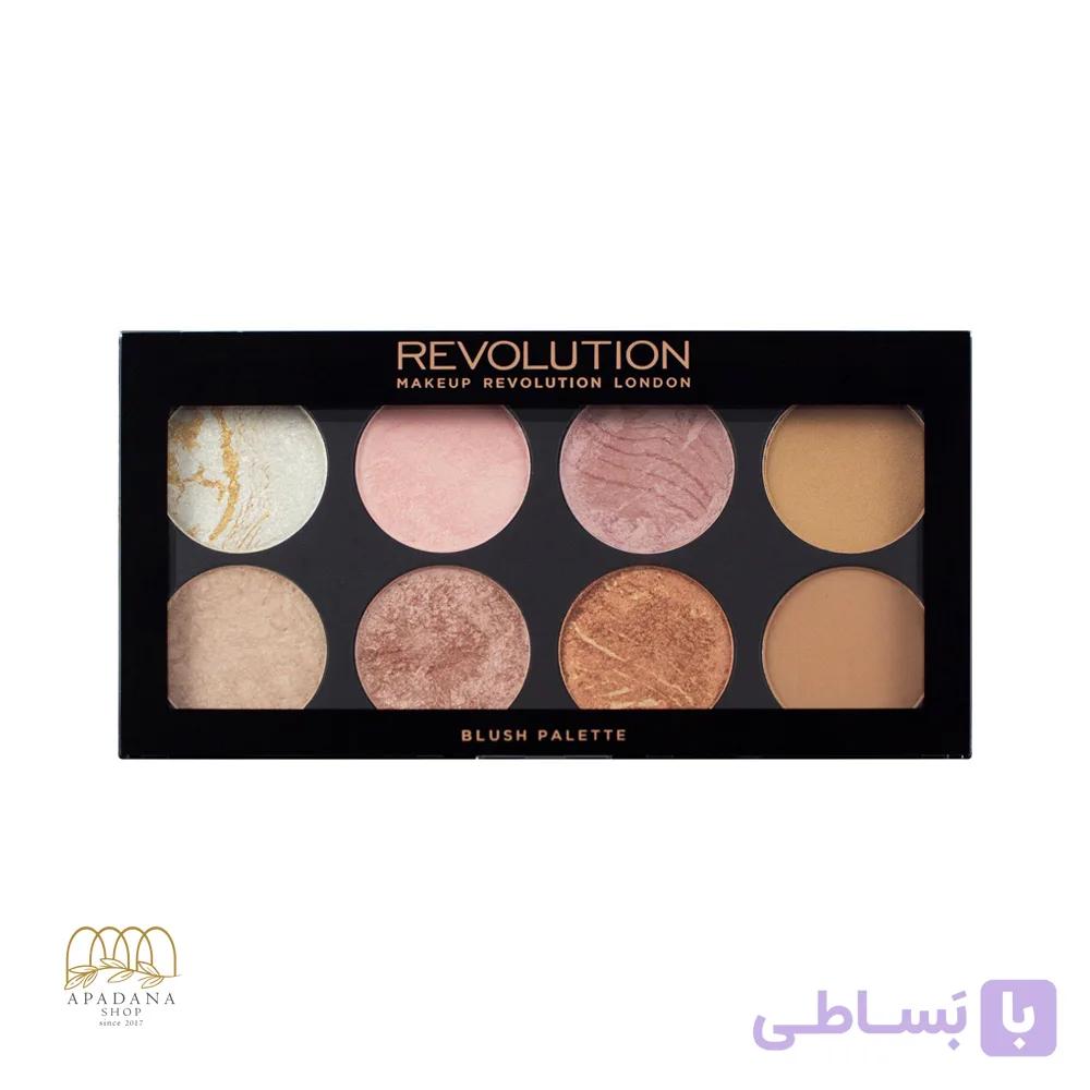 پالت رژگونه، هايلايتر و كانتور رولوشن مدل Golden Sugar — تصویر 1