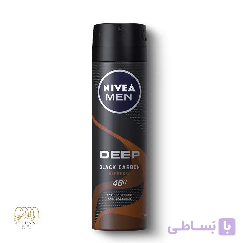 اسپری ضد تعریق مردانه نیوآ مدل Deep Black Carbon Espresso — تصویر 1