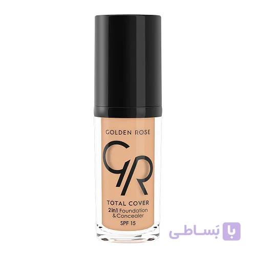 کرم پودر و کانسیلر توتال کاور گلدن رز رنگ 12 Light Beige — تصویر 1