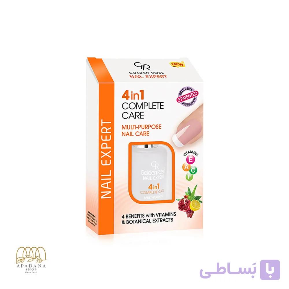 لاک تقویت کننده ناخن 4 در 1 گلدن رز حجم 11 میل — تصویر 1