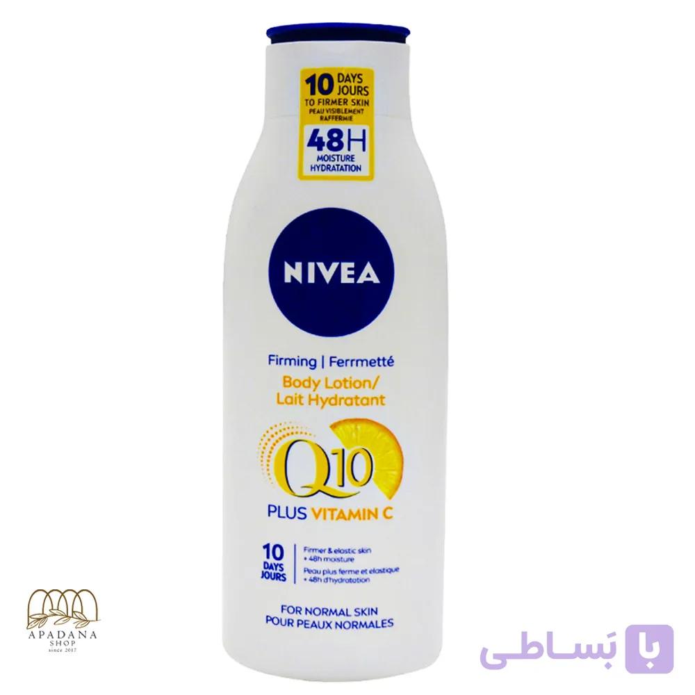 لوسيون سفت کننده بدن نيوآ مدل Firming Q10 + Vitamin C حجم 400 ميل — تصویر 1