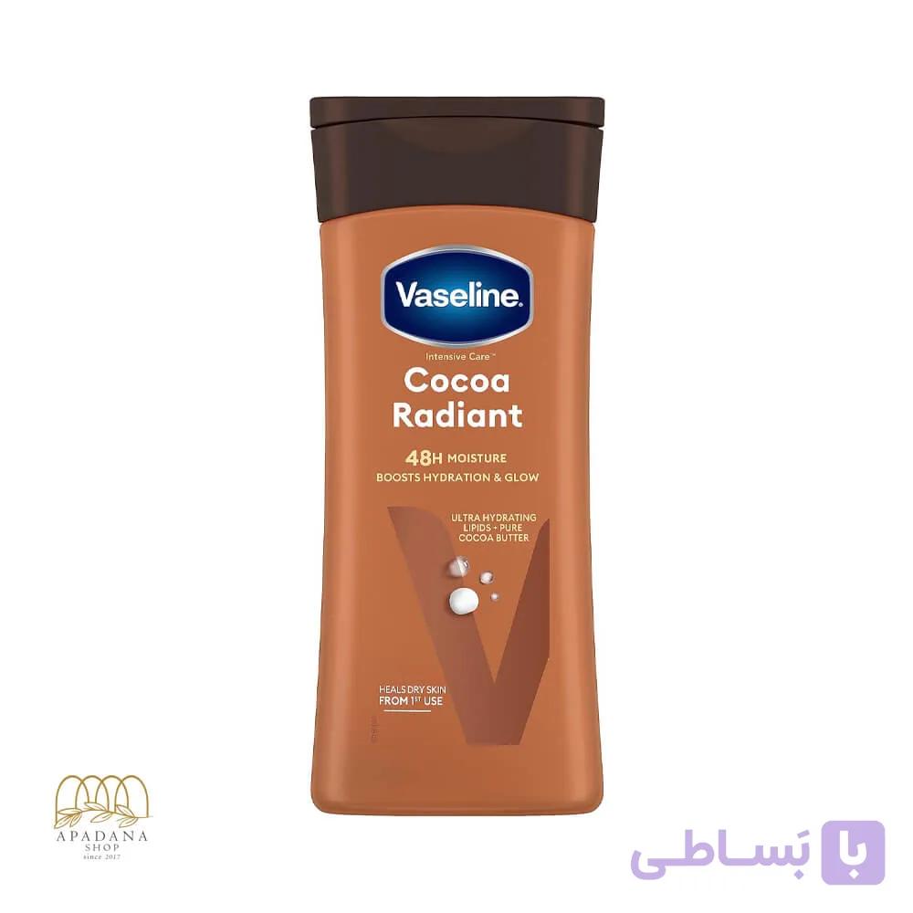 لوسیون بدن وازلین حاوی کره کاکائو مدل Cocoa Radiant حجم 200 میل — تصویر 1