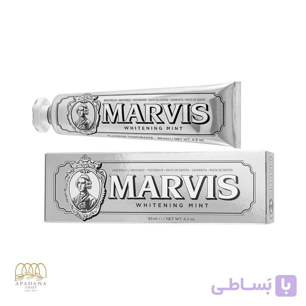 خمیر دندان سفید کننده مارویس مدل Whitening Mint حجم 85 میل — تصویر 1