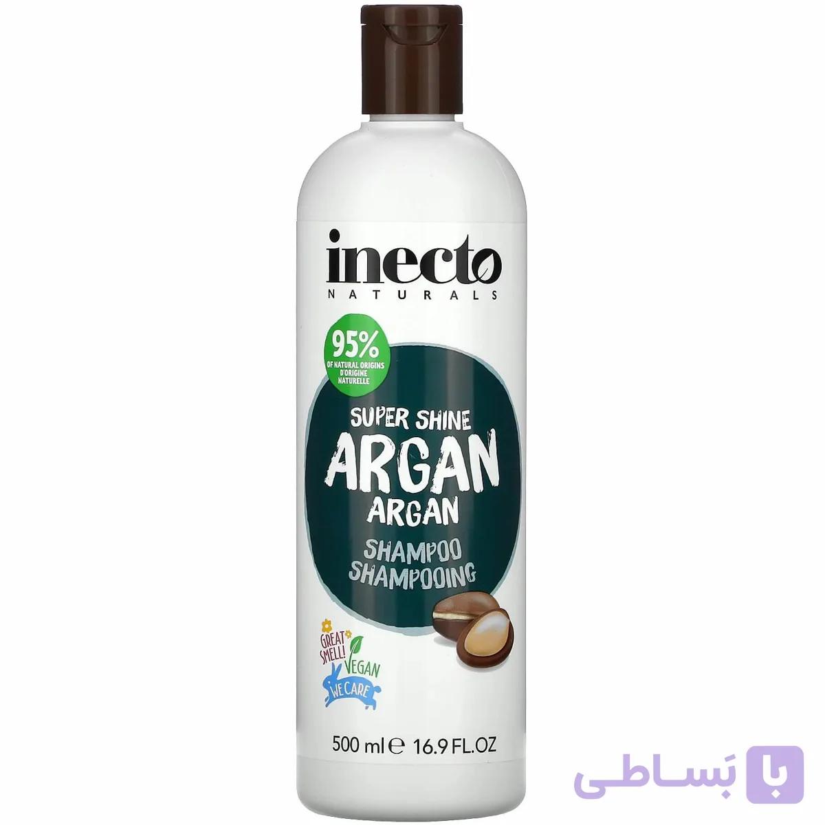 شامپو مو ارگانیک 95% آرگان اینکتو حجم ۵۰۰ میل — تصویر 1