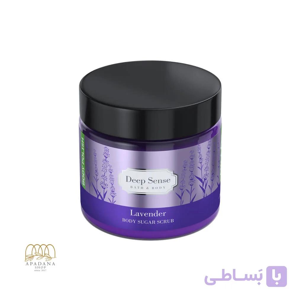 ژل اسکراب شکری بدن لوندر دیپ سنس حجم 400 میل