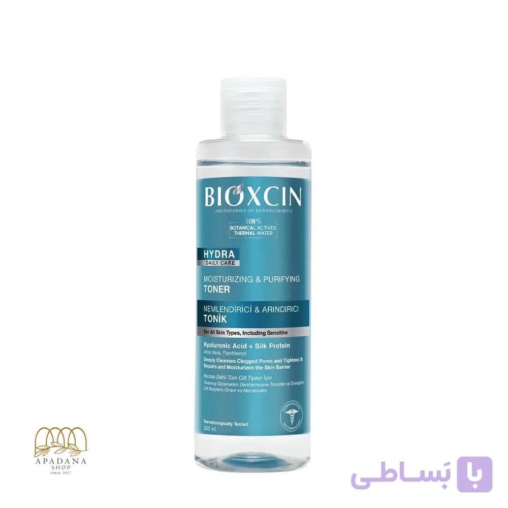 تونر مرطوب کننده و پاک کننده بیوکسین مدل bioxcin Hydra حجم ۲۰۰ میلی — تصویر 1