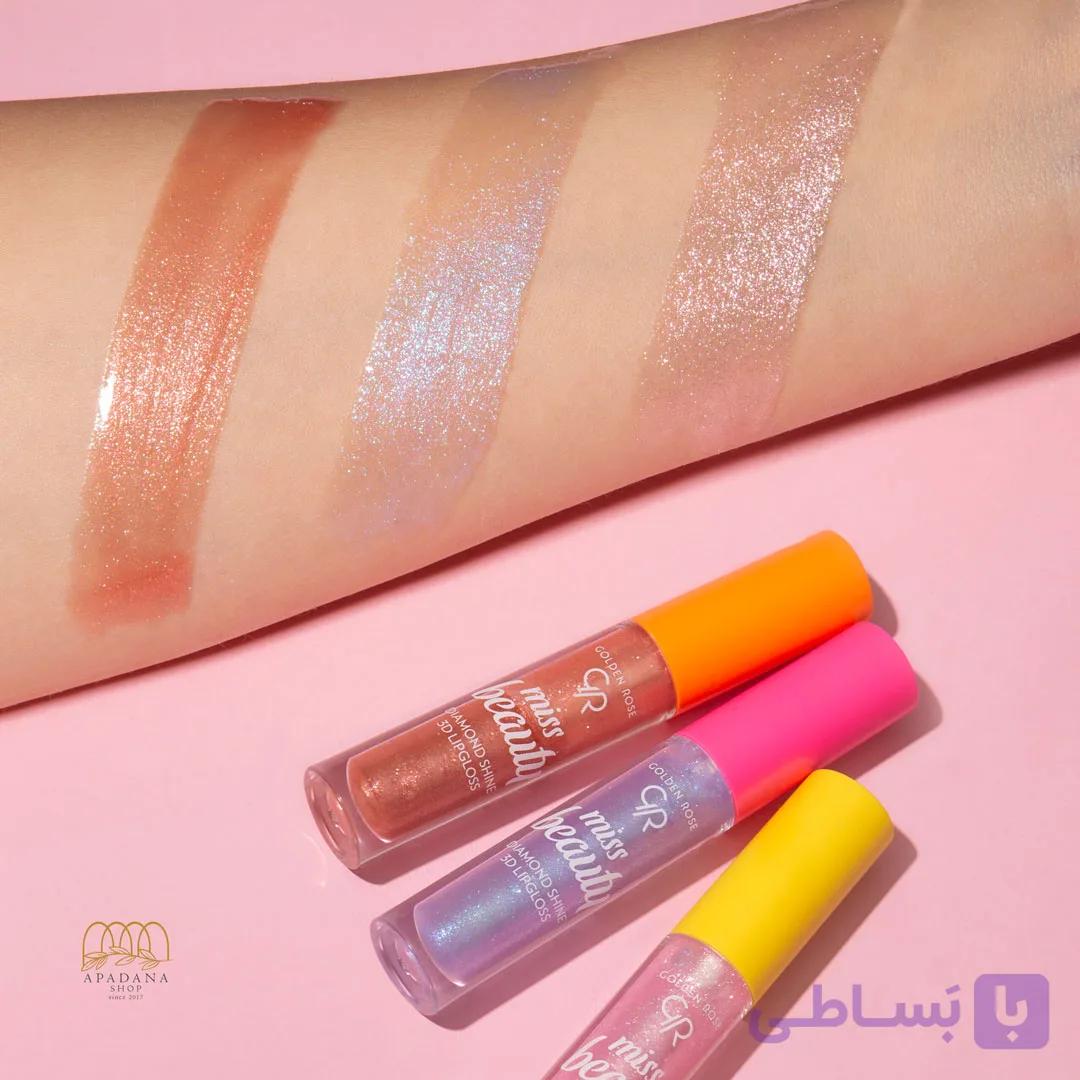 برق لب مايع گلدن رز مدل 3D Shine