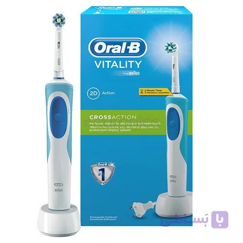 مسواک برقی اورال بی با دسته براون ویتالیتی کراس اکشن Vitality Cross Action — تصویر 1