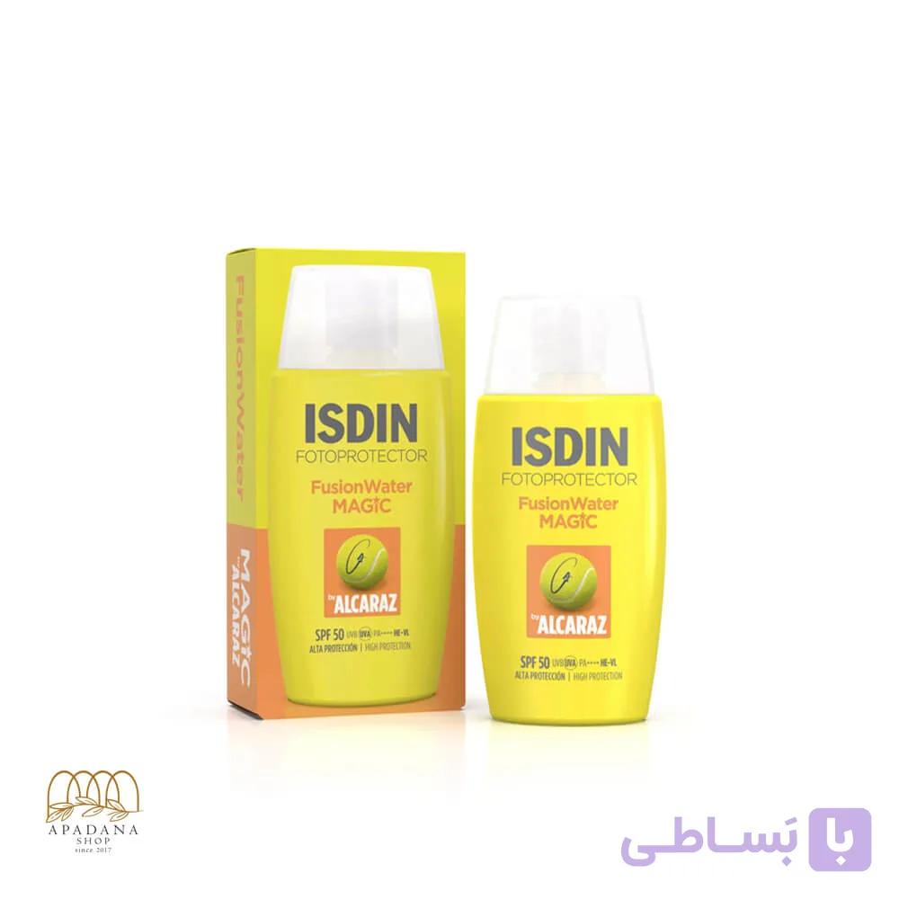 ضد آفتاب ایزدین فیوژن واتر مجیک مدل بای آلکاراز SPF50 حجم 50 میل — تصویر 1