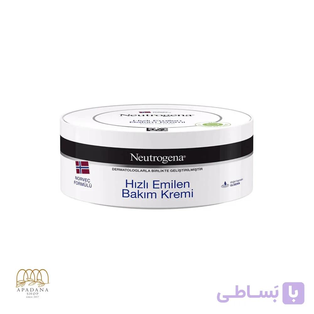 کرم مرطوب کننده نوتروژینا با جذب سریع مناسب پوست خشک و نرمال ۲۰۰ میل — تصویر 1