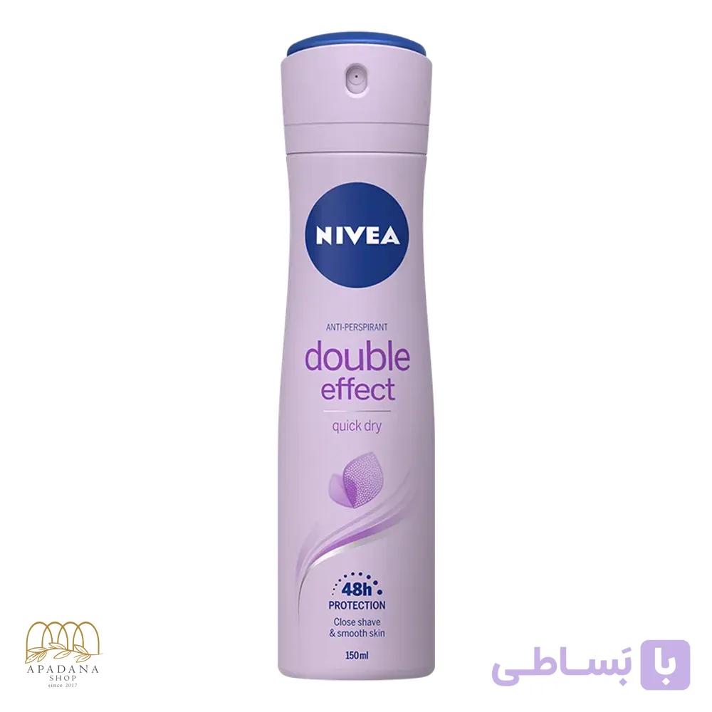 اسپری ضد تعریق زنانه نیوآ مدل Double Effect حجم 150 میل — تصویر 1