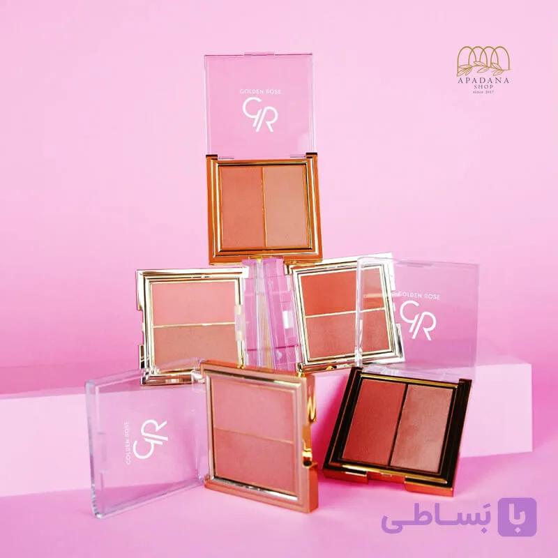 پالت رژ گونه دو رنگ گلدن رز مدل Iconic Duo — تصویر 1