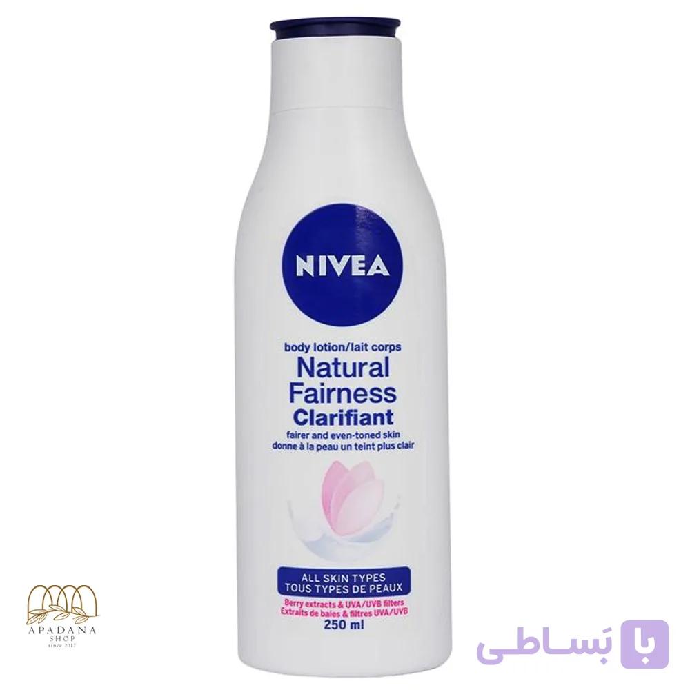 لوسیون روشن کننده بدن نیوآ مدل Nivea Natural Fairness حجم 400 میلی لیتر