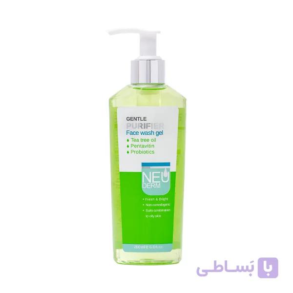 ژل شستشوی صورت نئودرم مدل Gentle Purifier مناسب پوست چرب 200 میل