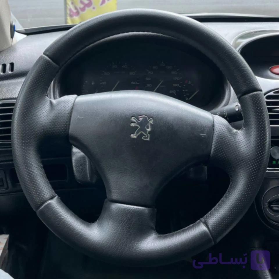 روکش فرمان  بازودار پژو 206 کاور پلاس تمام دوختنی فابریک