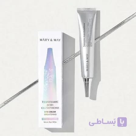 کرم دور چشم ضد لک و روشن کننده گلوتاتیون و ترانگزامیک اسید مری اند می 30 گرم Mary & May Tranexamic Acid+ Glutathion Eye Cream — تصویر 1