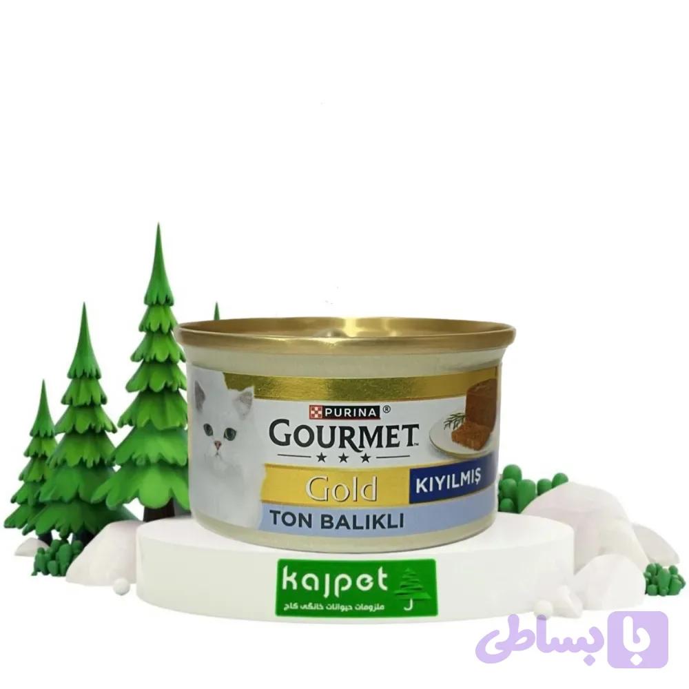 کنسرو گربه گورمت با طعم ماهی تن (بسته 24 عددی) gourmet gold with tuna 85gr