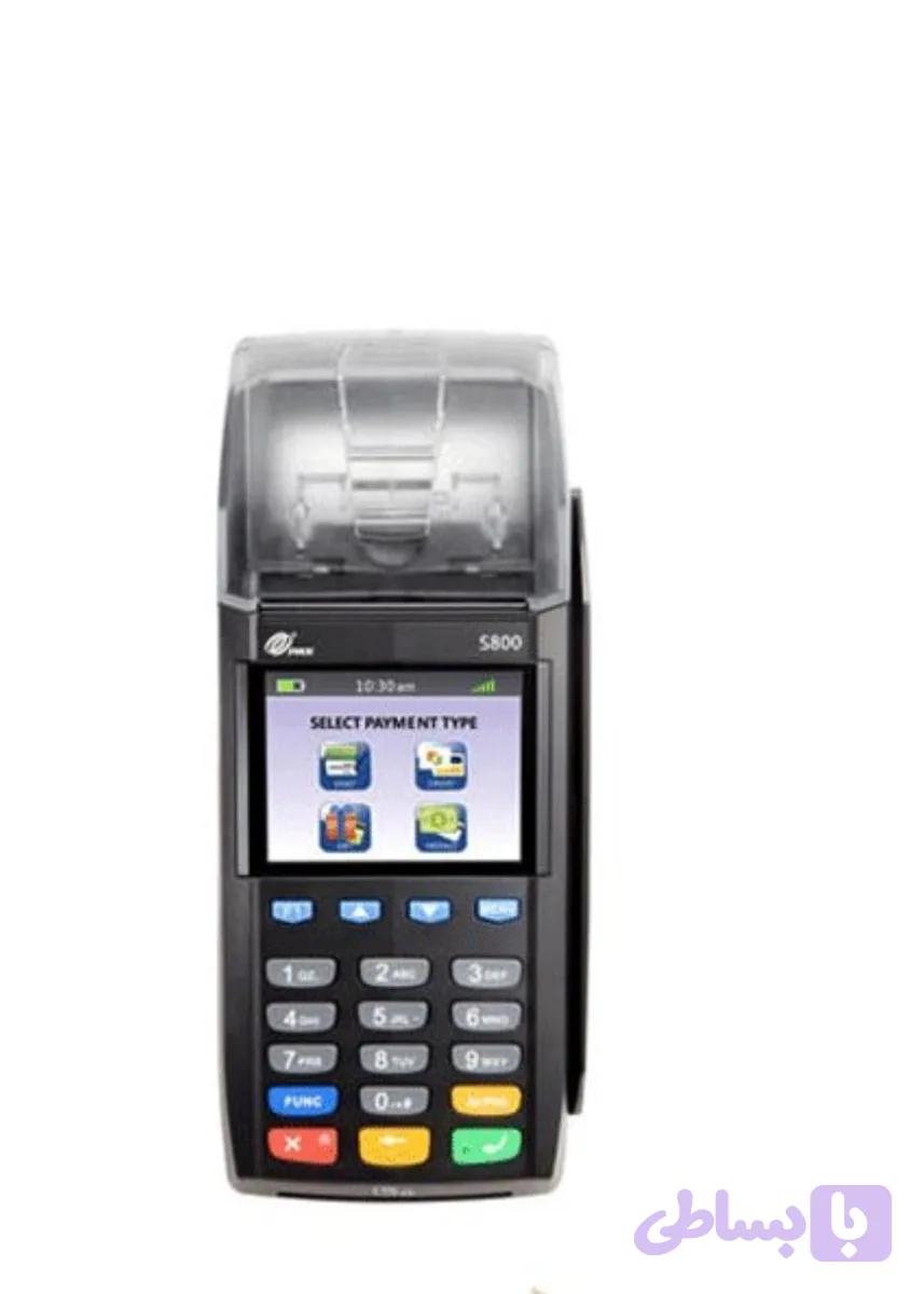 دستگاه کارتخوان ثابت pax مدل s800 استوک در حد آکبند