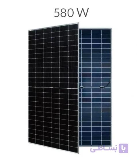 پنل خورشیدی 580w مونو کریستال دو طرفه تمام مسی