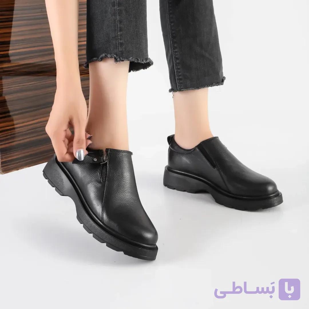 کفش تمام چرم طبیعی گاوی مدل لوفر