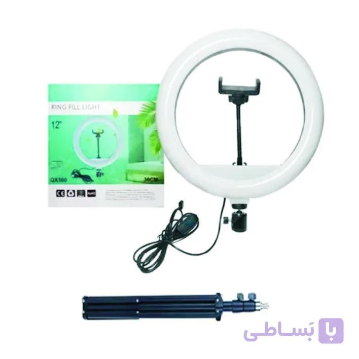 رینگ لایت مدل QX – 300 با پایه 2 متر — تصویر 1