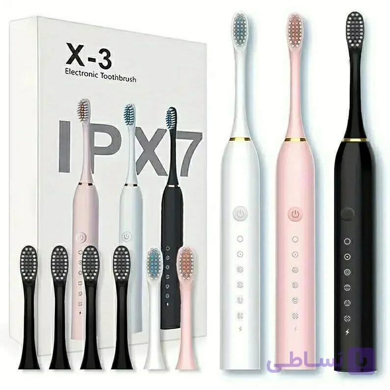 مسواک برقی سونیک مدل X3 ضدآب قابل شارژ — تصویر 1