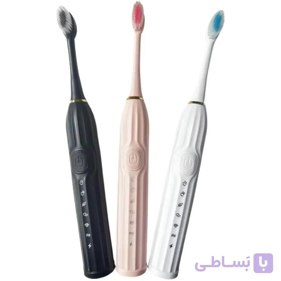 مسواک برقی سونیک مدل GT-W + چهار 4سری مجزا — تصویر 1