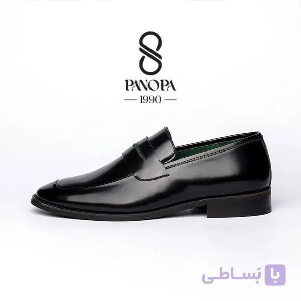 کفش کالج مردانه ورنی کد 023 چرم طبیعی شرانگ براق و با کیفیت — تصویر 1