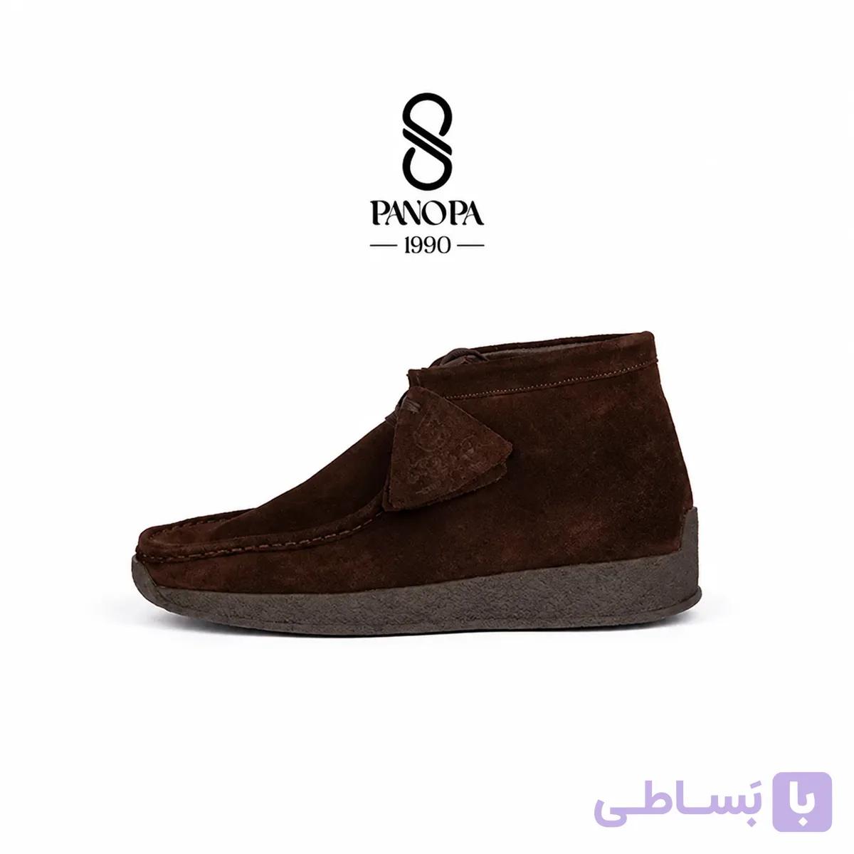 کفش بوت مردانه چرم طبیعی کد 053 — تصویر 1