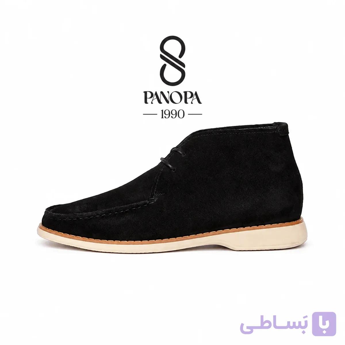 کفش بوت مردانه چرم جیر کد 030 — تصویر 1