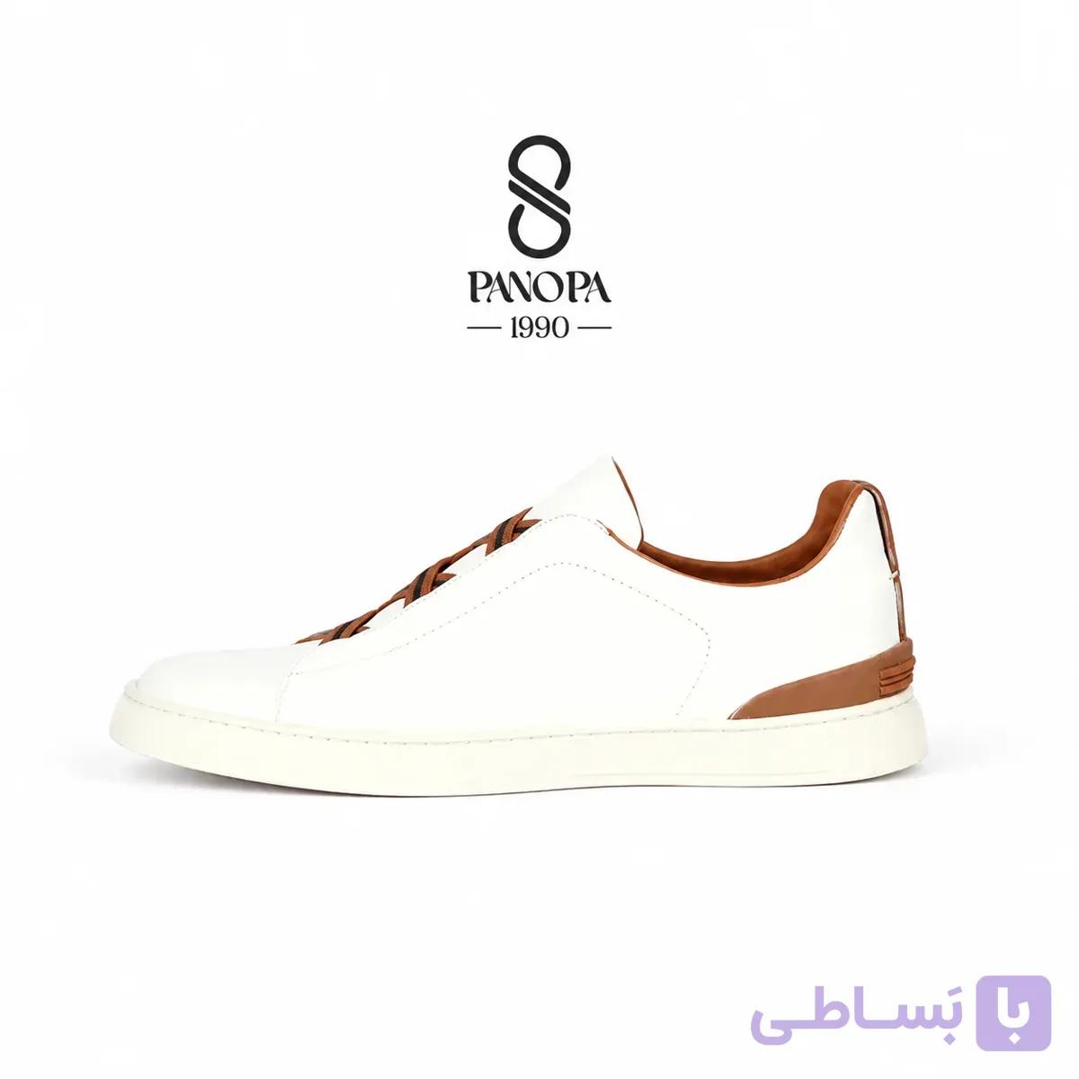 کفش ونس مردانه چرم کروکو کد 050 — تصویر 1