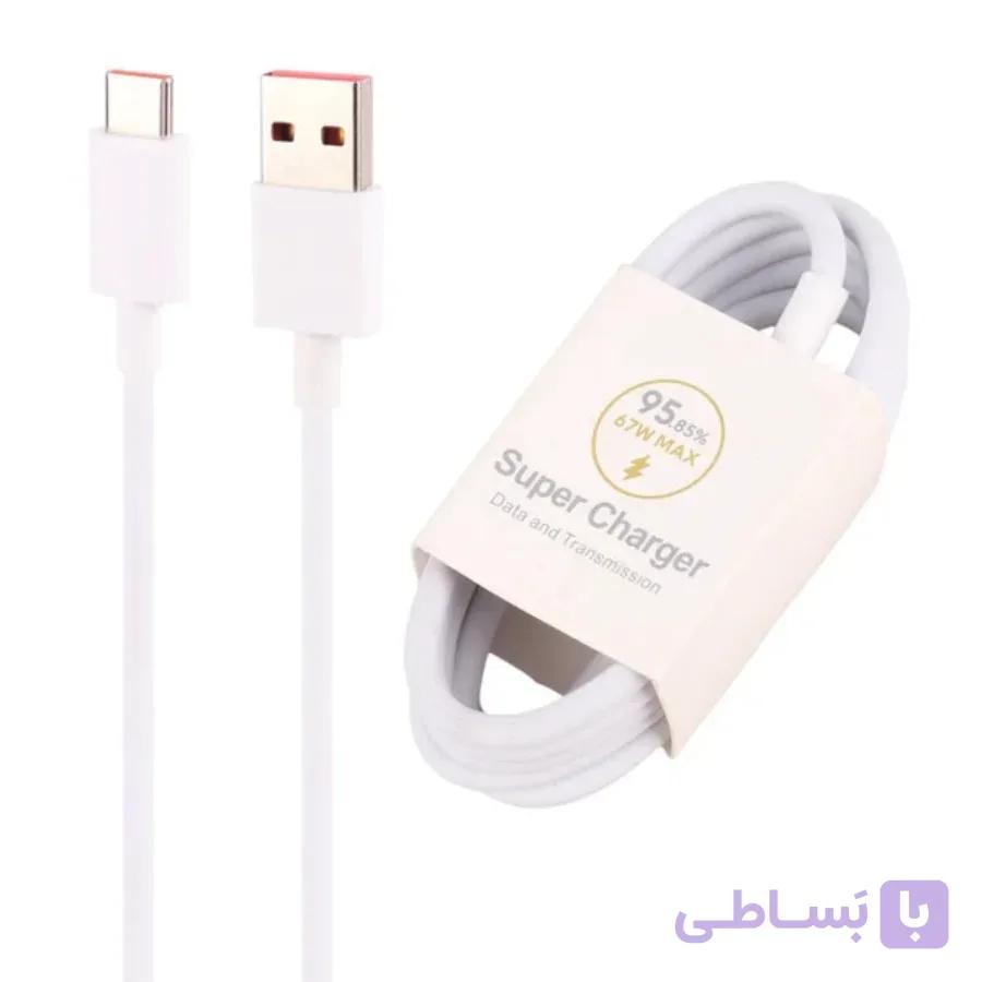 کابل شارژر 67وات شیائومی اورجینال 7A فست شارژ — تصویر 1