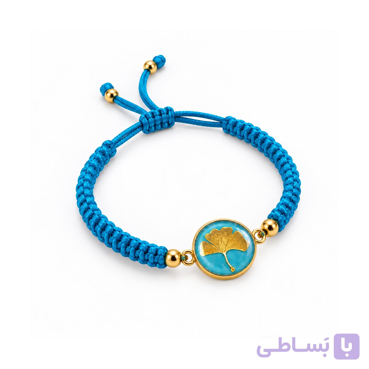 دستبند بافت ریلی آبی هوزان — تصویر 1