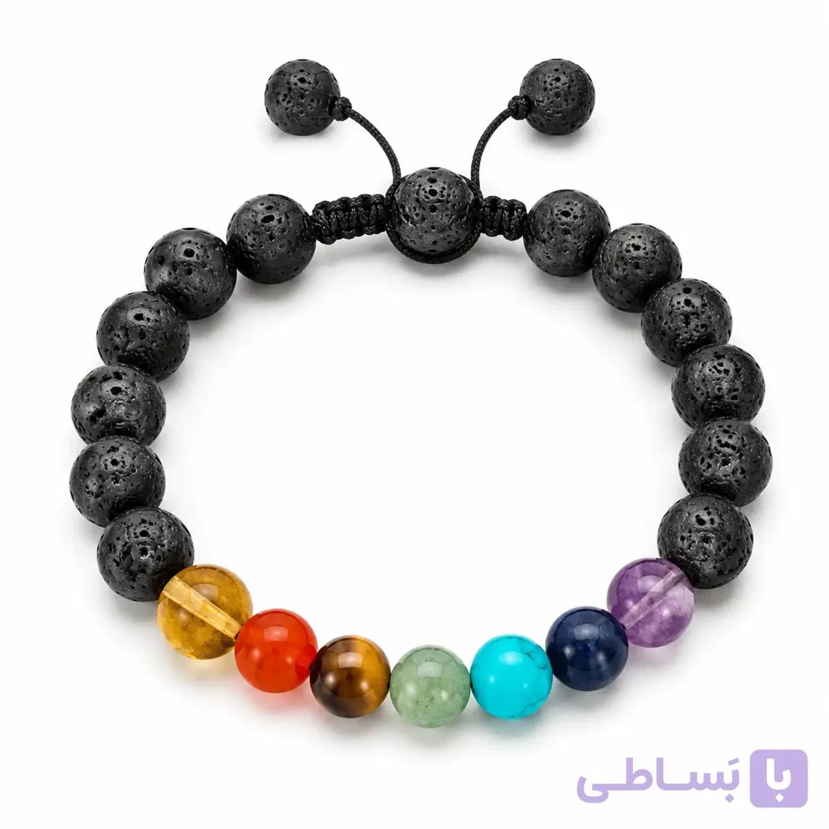 دستبند مردانه سنگ هفت چاکرا — تصویر 1