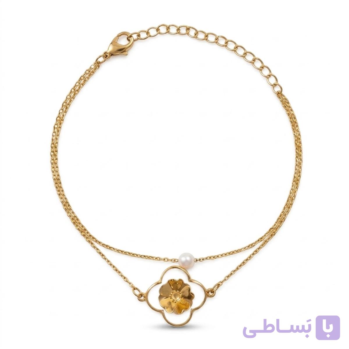 دستبند زنجير سنگ مرواريد دافنه — تصویر 1